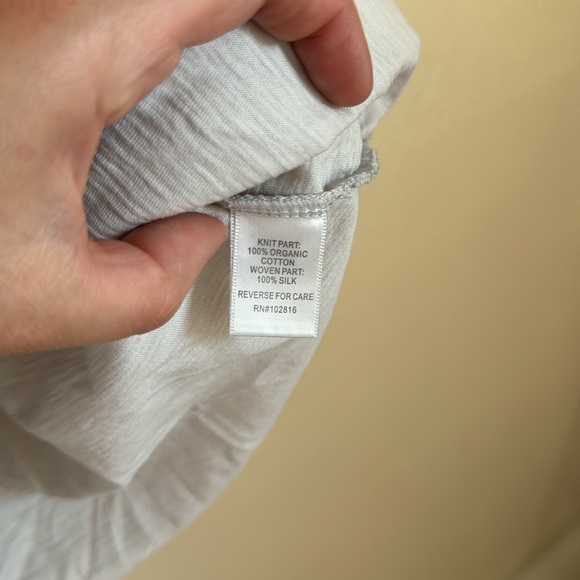 Garnet Hill silk organic cotton top XS - Picture 3 of 4